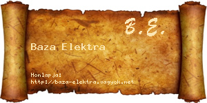 Baza Elektra névjegykártya